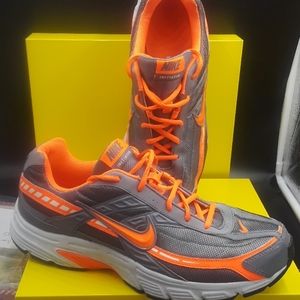 Nike Initiator grey neon orange & white sneakers